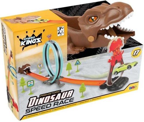 Dinosaur speed race track set - dinosaur,