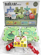 Rail Car Puzzle Pista Play Set